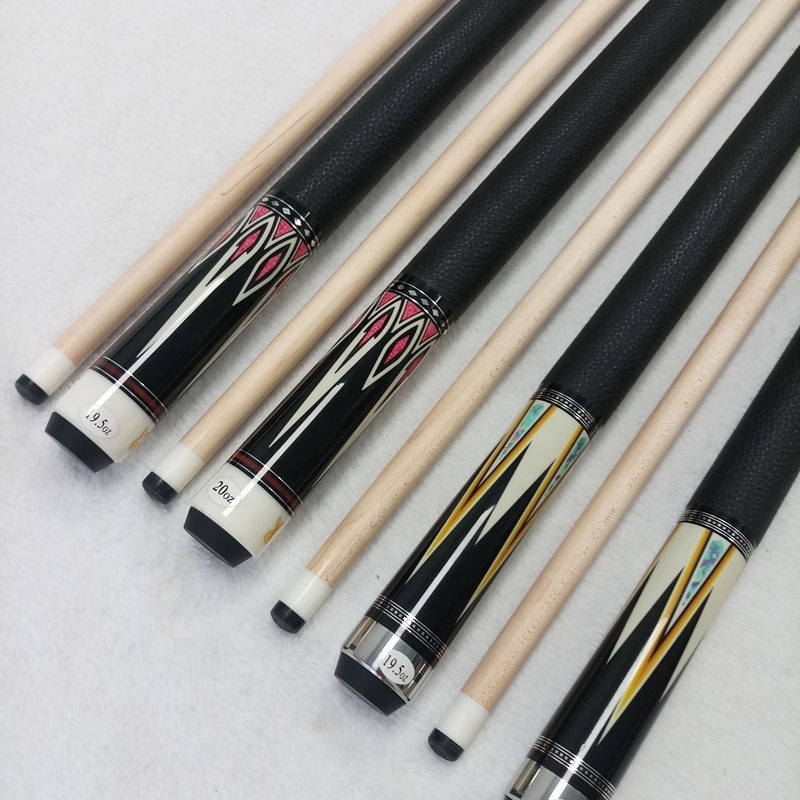 Custom logo 57inch+13mm tip size maple wood pool cue stick radial pin+joint protectors Billiard cues decal designs for 9 balls