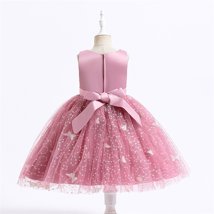 New Children's Princess Dress, Sequined Butterfly Multi-Layer Mesh Tutu Skirt Girls Dresses Skirt Cross-Border Special For Spot/