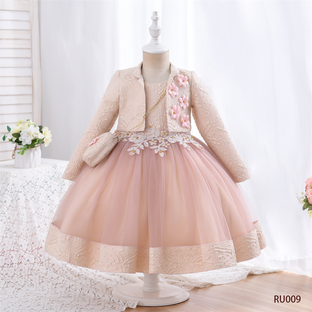 Best Quality Kids Clothes, Easter Dress Long Sleeve Robe Pour Fillettes Collection 2022 Toddler Girls Frock Children Dresses/