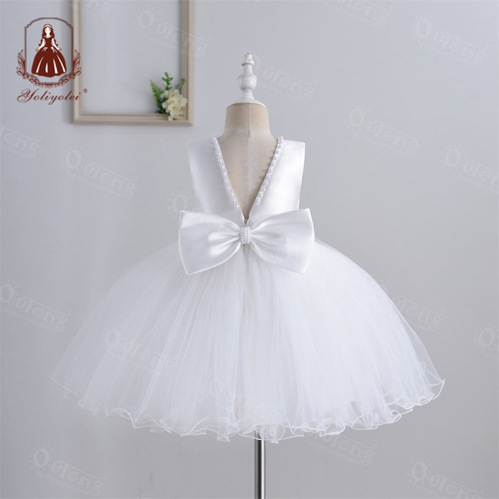 Yoliyolei Baptism Dresses Easter Vestidos Beb Party Wear Little Flower Girl Dress For Girls 2 Years