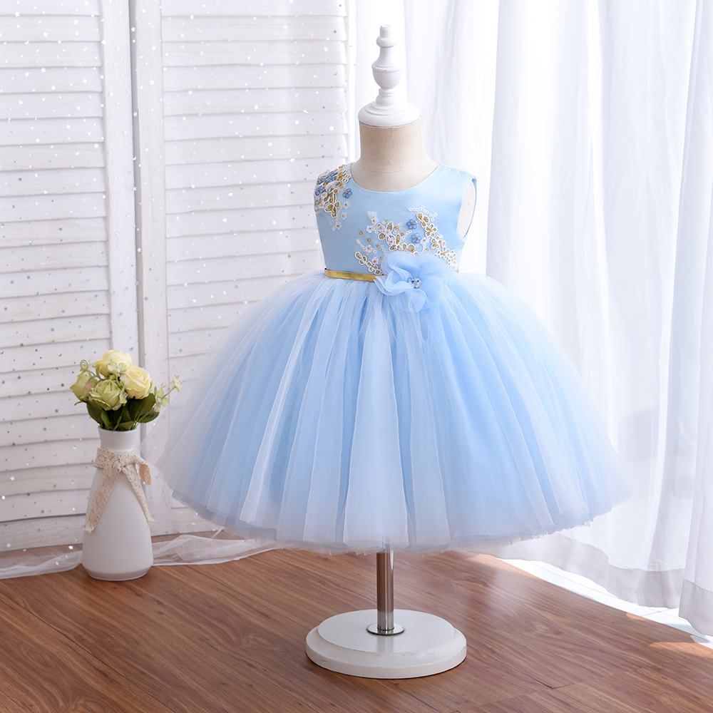 Yoliyolei DS051801 Wholesale Sequin Formal Toddler Girl Birthday Dress Tulle Flower Princess Girl Dress For Girls 2-5 Years