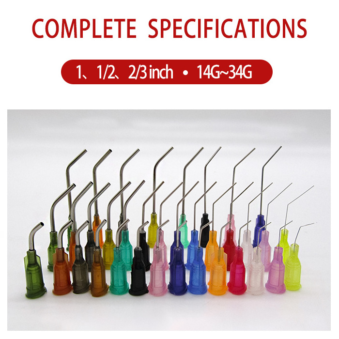 Professional Products Manufacturer Plastic Industrial Syringe Applicator Metal Tips Dispensing Needle Flat Blunt Nozzle Tips