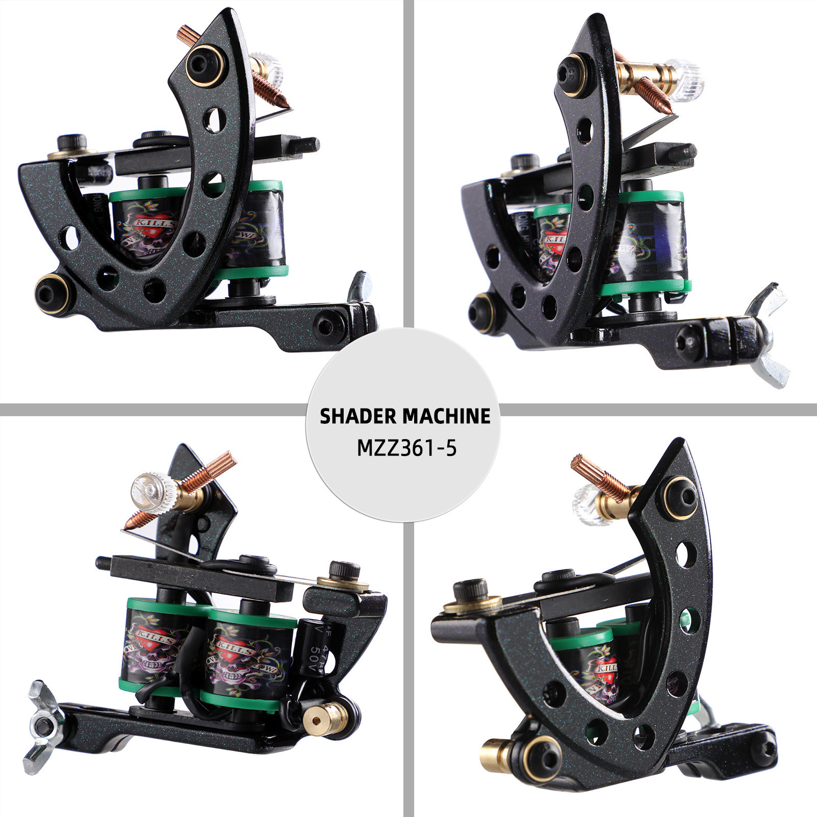 Professional Tattoo Coil Machine Liner Shader Alloy Spring Steel Shrapnel Tattoo Machine