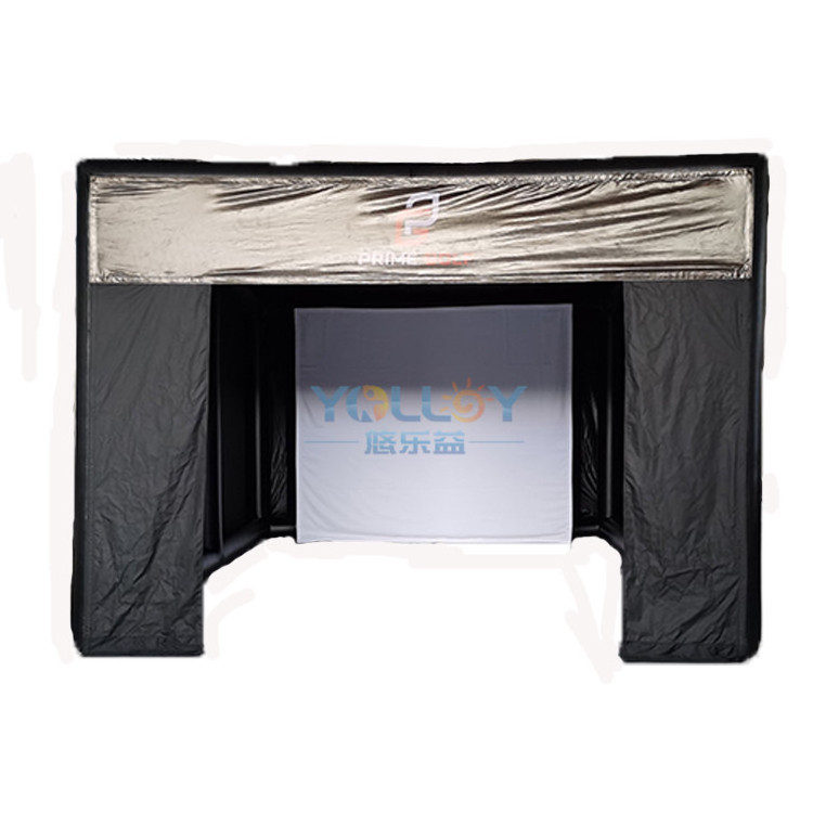 Inflatable Golf Impact Screen Simulator Enclosure For Home With Front Panel And Floor