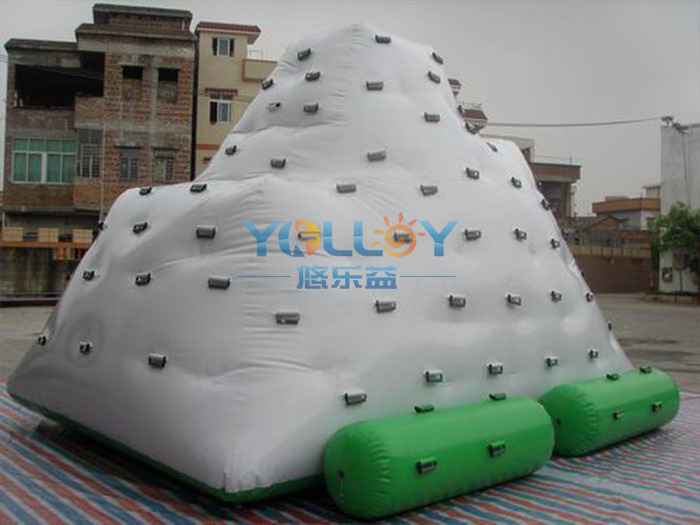 Floating water trampoline park with totter teeter and other single single water toys