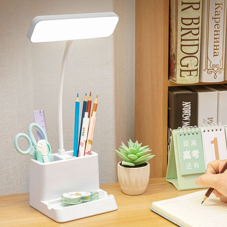 LED Desk Lamp Touchable Reading Lights with Pen Holder Kids Table Lamp Dimmable Night Light for Study Reading Lamp