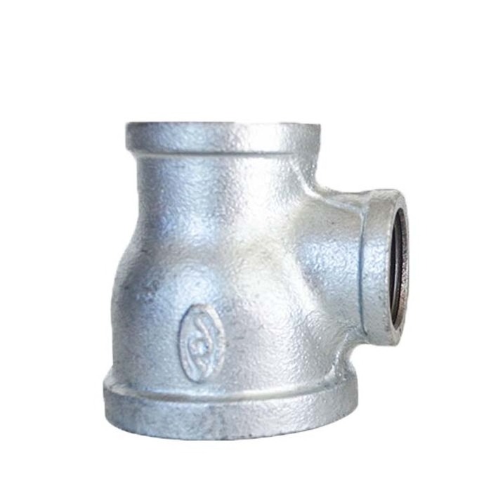 Reducing Tee Reducer Pipe Fitting Plumbing Material Galvanized Tee Hydraulic Pipe Hose Connector Threaded Malleable Iron Female