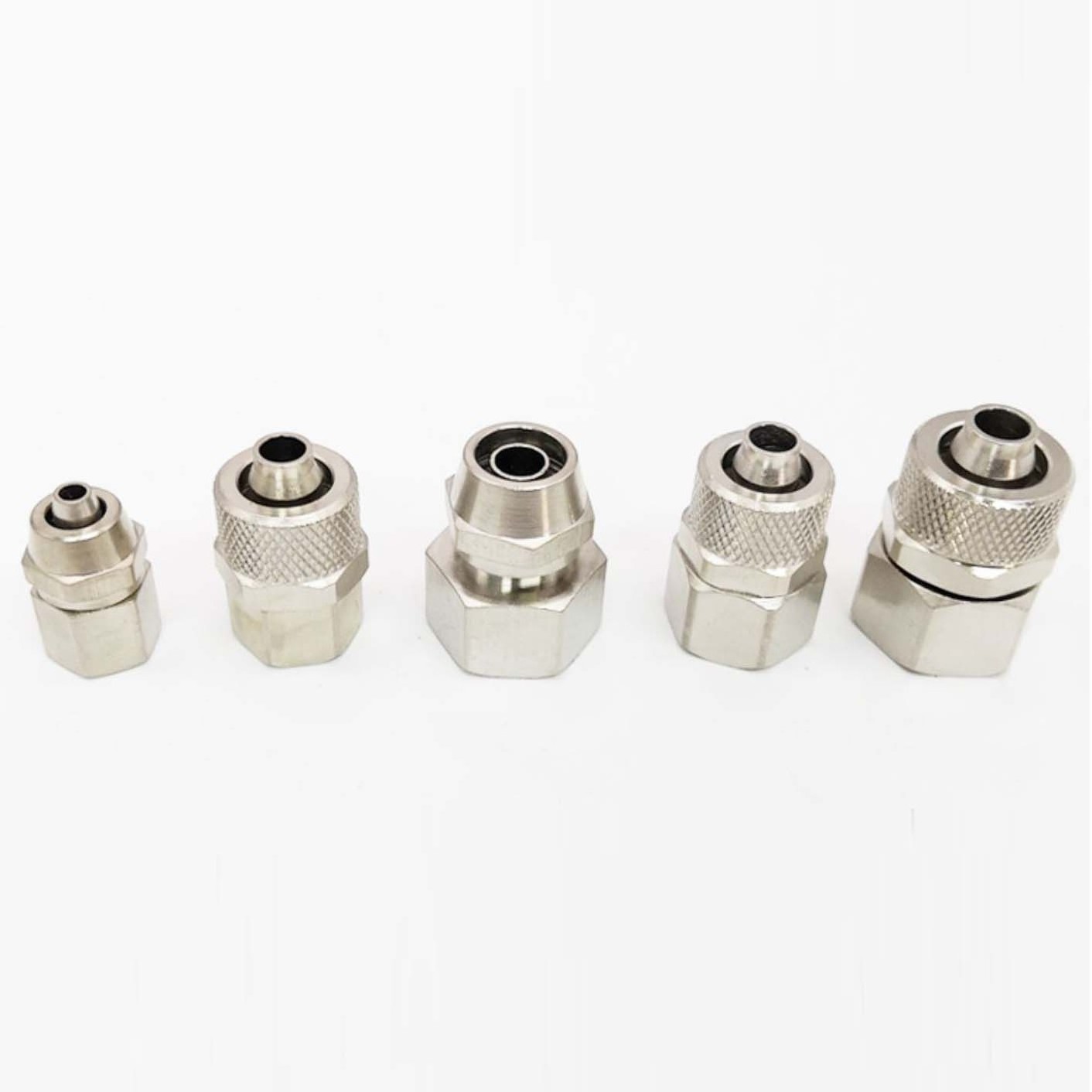 Quick Twist Connector Pneumatic Couplers Copper Lock Nut Type  Female Threaded Direct Air Pipe Pneumatic Tube Fittings