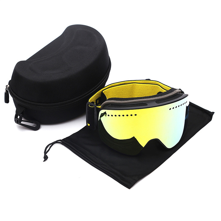 Anti-fog fashion No MOQ Snow sports mask equipment custom UV400 snowboard goggles ski goggles with case