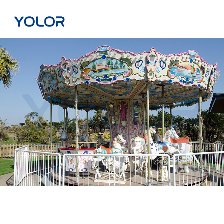 Cheap Price Amusement Park Facilities 16 Seats Carousel Horse Ride Kids Carousel Ride Merry Go Round For Sale