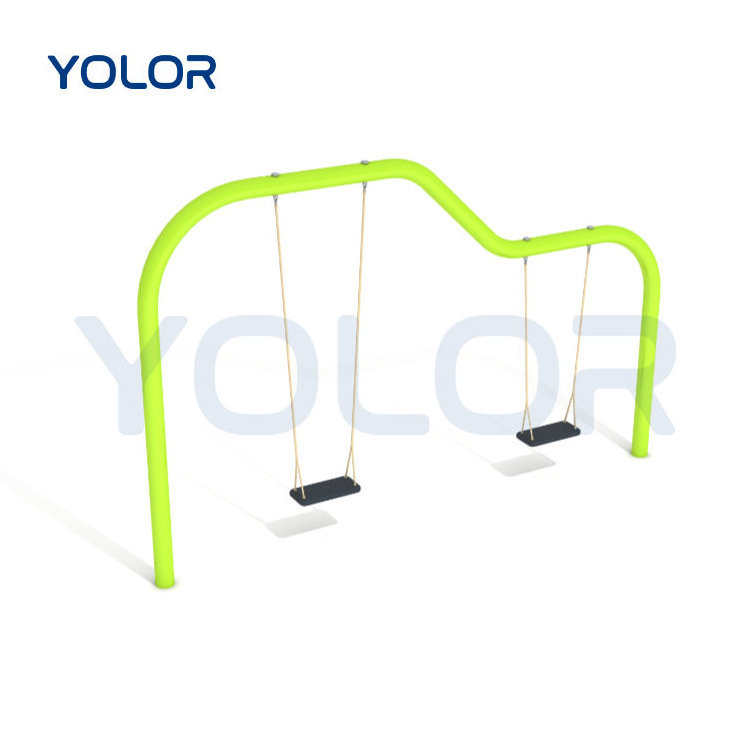 Park Playground New Product Baby Rubber Terrace With Chain Two-Person Swing Seat Flat Swing Seat