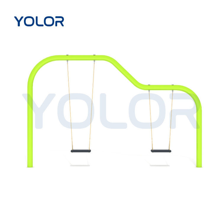 Park Playground New Product Baby Rubber Terrace With Chain Two-Person Swing Seat Flat Swing Seat