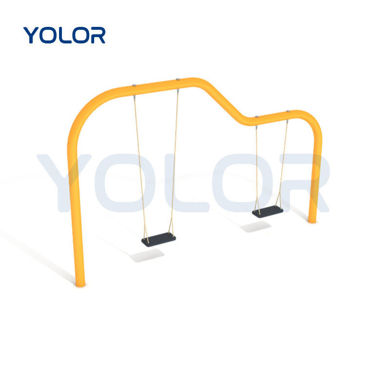 Park Playground New Product Baby Rubber Terrace With Chain Two-Person Swing Seat Flat Swing Seat