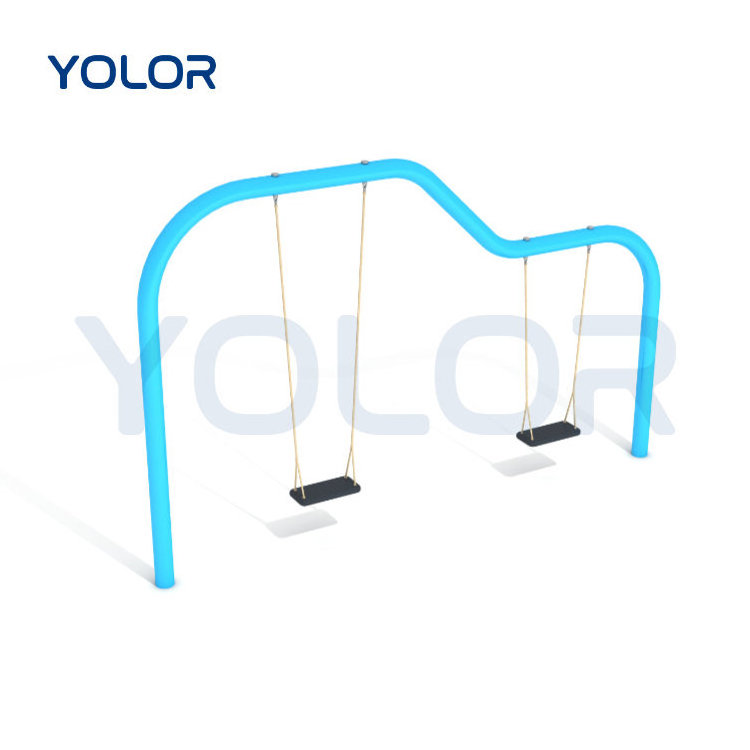 Park Playground New Product Baby Rubber Terrace With Chain Two-Person Swing Seat Flat Swing Seat