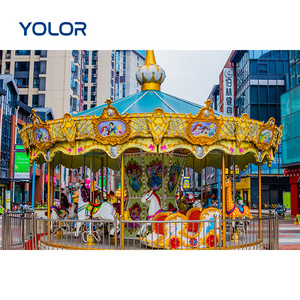 Outdoor Christmas large carnival merry go round rides cheap amusement park carousel horses for sale