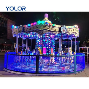 Cheap Price Amusement Park Facilities 16 Seats Carousel Horse Ride Kids Carousel Ride Merry Go Round For Sale