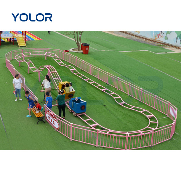 Kids Human Pedal Roller Coster Amusement Park Rides Equipment Pedal Mini Shuttle Roller Coaster for sale