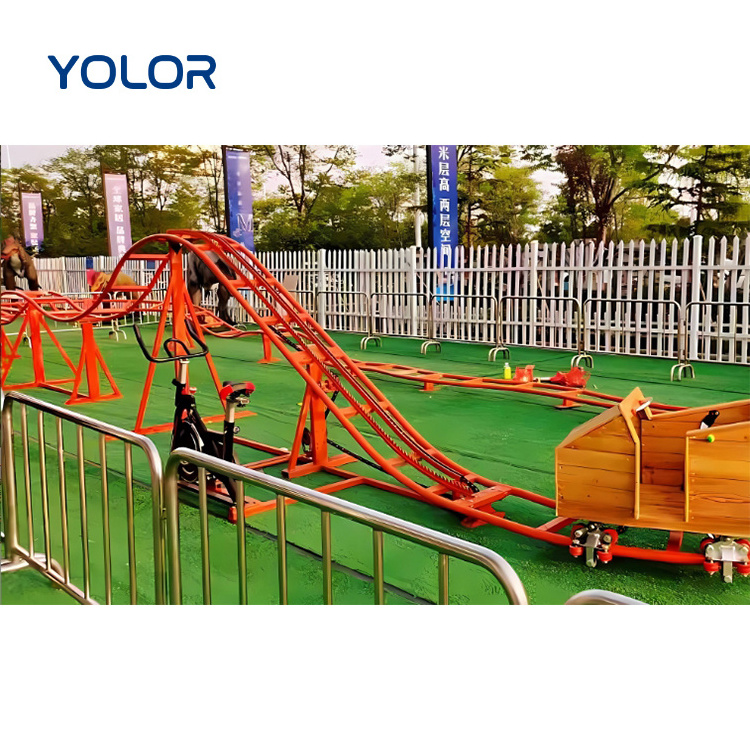 hot selling new design carnival modern roller coaster amusement park rides human powered roller coaster for sale