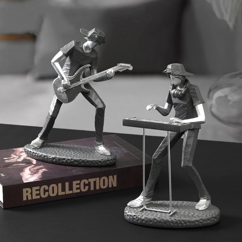 New rock and roll Art Rock Band Resin Ornament statue Home decor Creative Living Room Desktop TV Cabinet Office Home ornaments