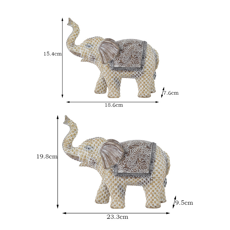 Resin Elephant Statue Animals Elephant Crafts For Home Decorations Elephant figurines