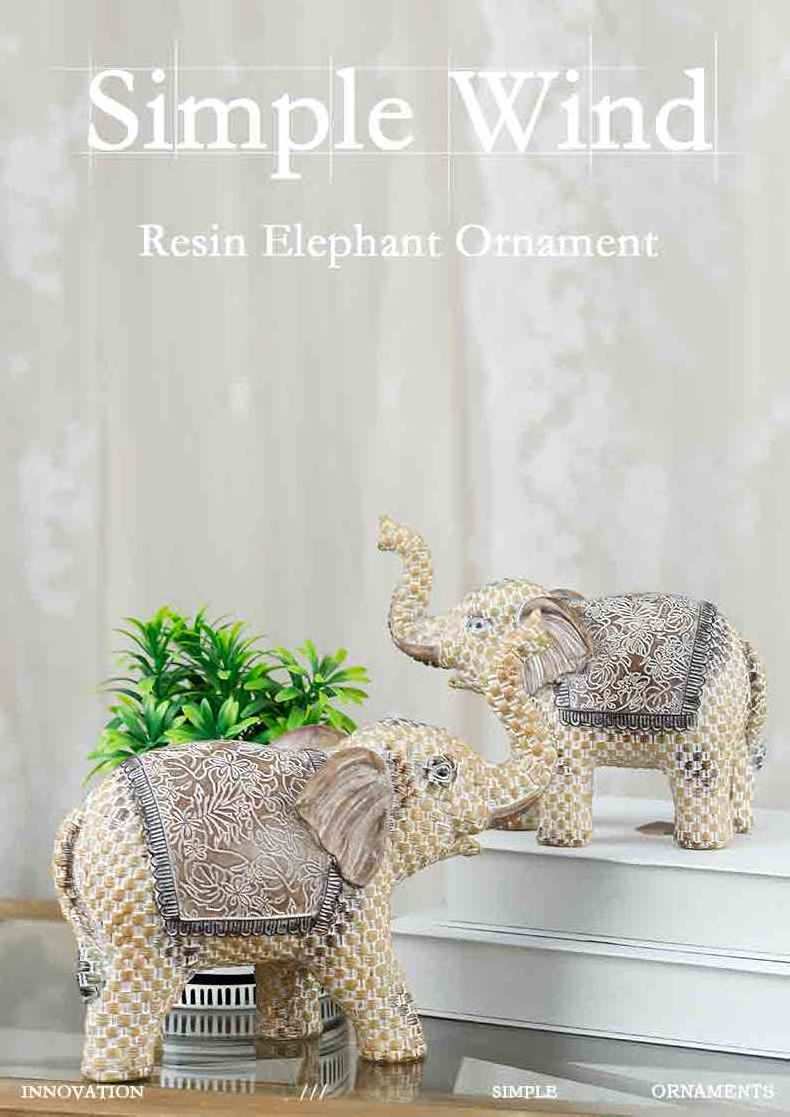 Resin Elephant Statue Animals Elephant Crafts For Home Decorations Elephant figurines