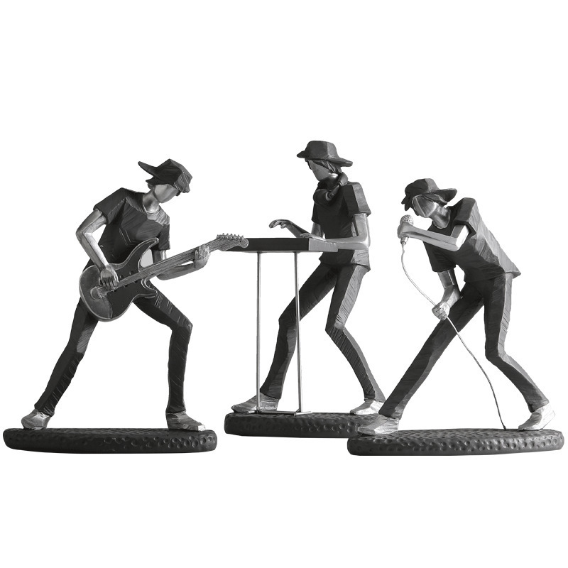 New rock and roll Art Rock Band Resin Ornament statue Home decor Creative Living Room Desktop TV Cabinet Office Home ornaments