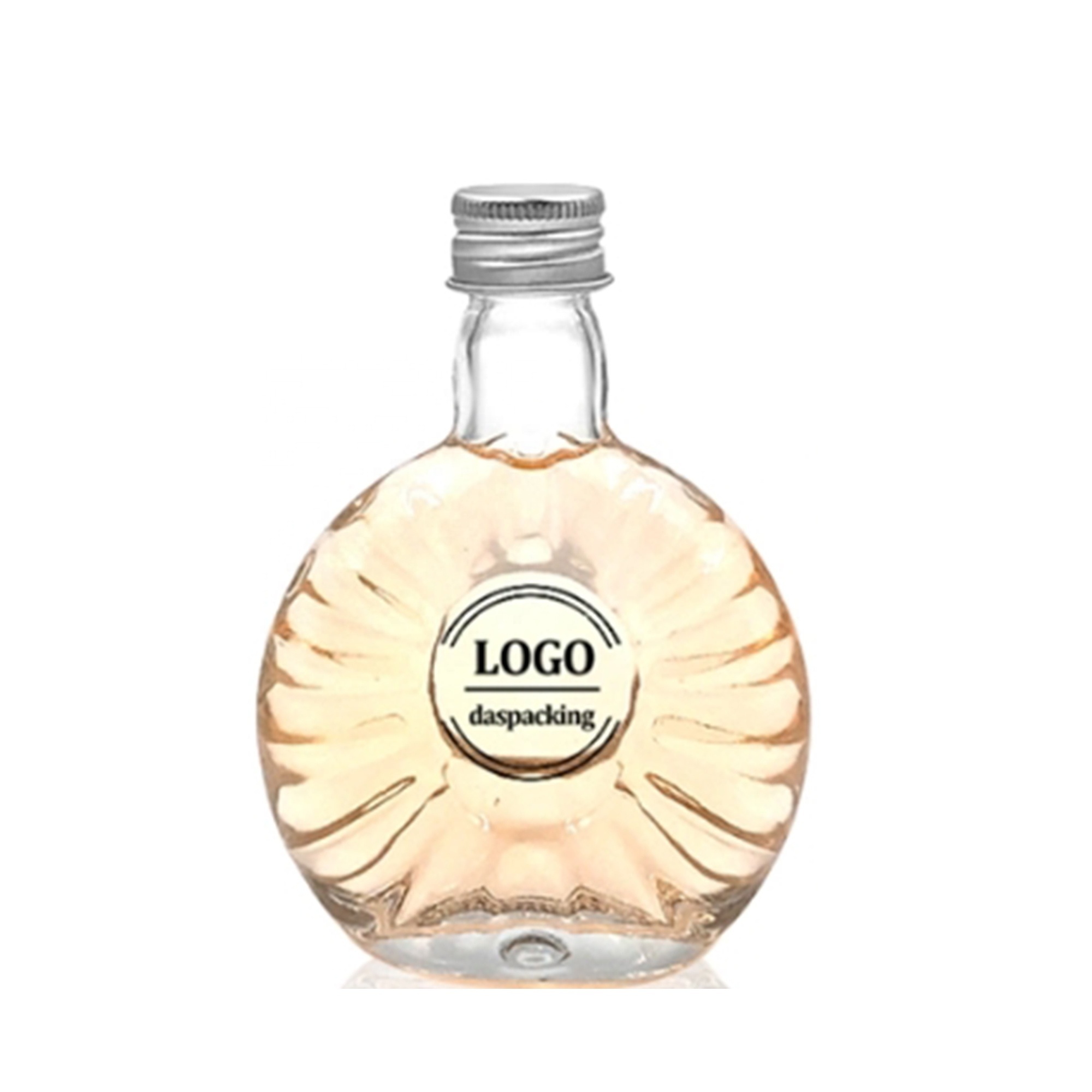 Mini 100ml 200ml 250ml Drinking glass brandy whiskey bottle small white wine glass bottle wedding