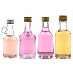 Mini 100ml 200ml 250ml Drinking glass brandy whiskey bottle small white wine glass bottle wedding