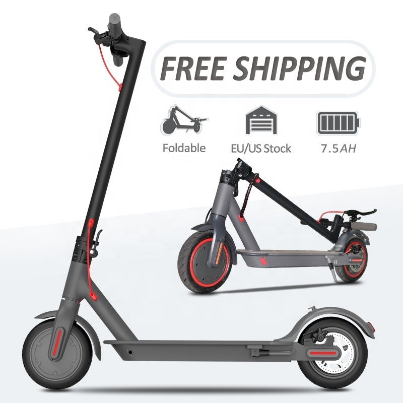 EU Stock 8.5'' 350w Electric Scooter Reinforced Deck, Height Adjustable Best Electric Kick Scooter For Adults Drop-ship