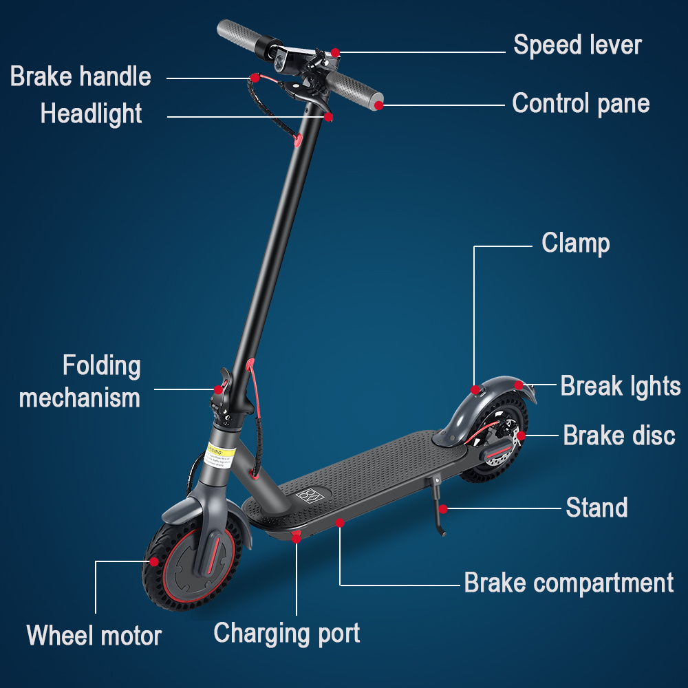 Best MI E Scooters Folding 36V 350W 8.5inch Two Wheels Kick Scooter Adult Finland Norway Sweden Stock