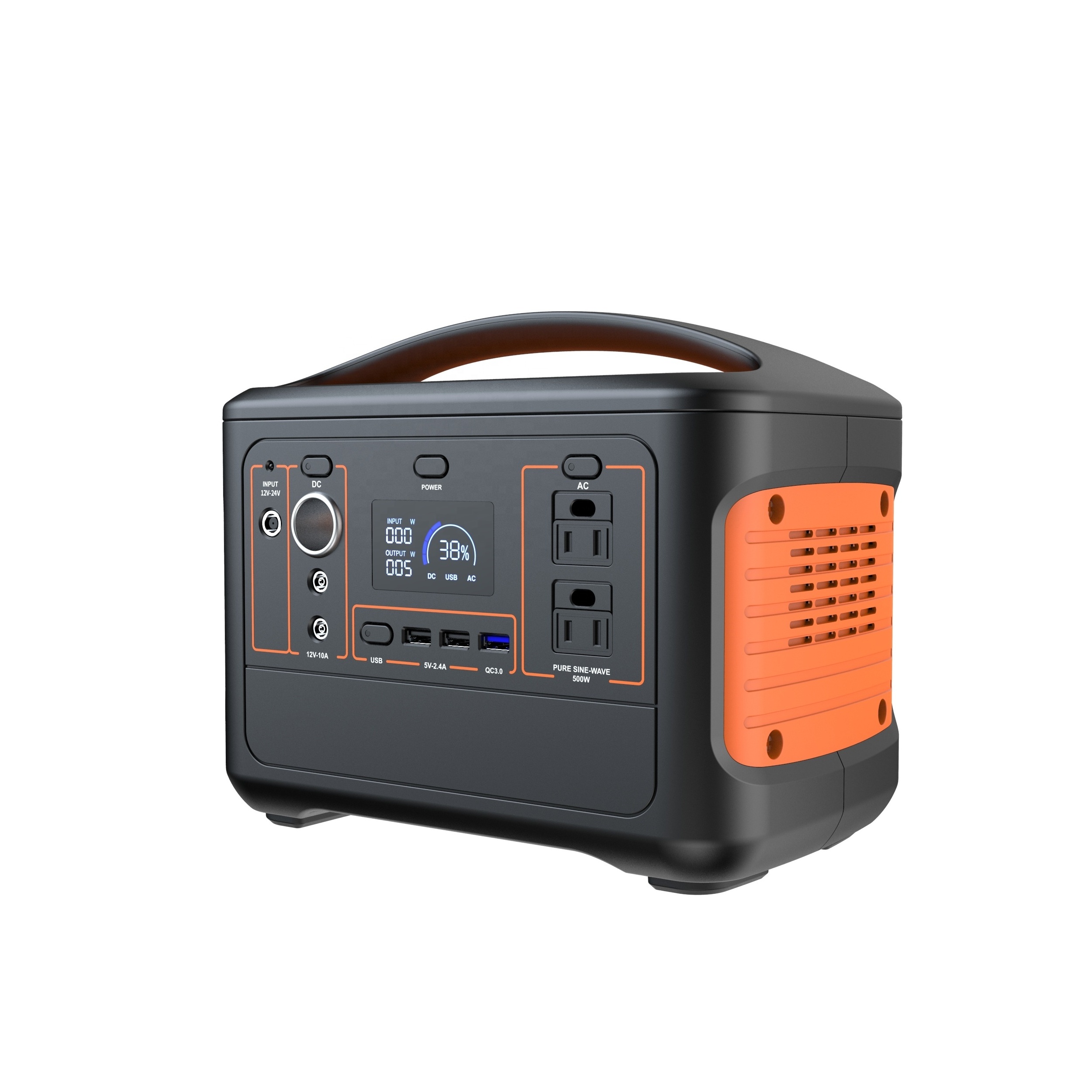 500W 1000Wh Lithium Battery Solar Generator Portable Power Station for Emergency Power and Camping