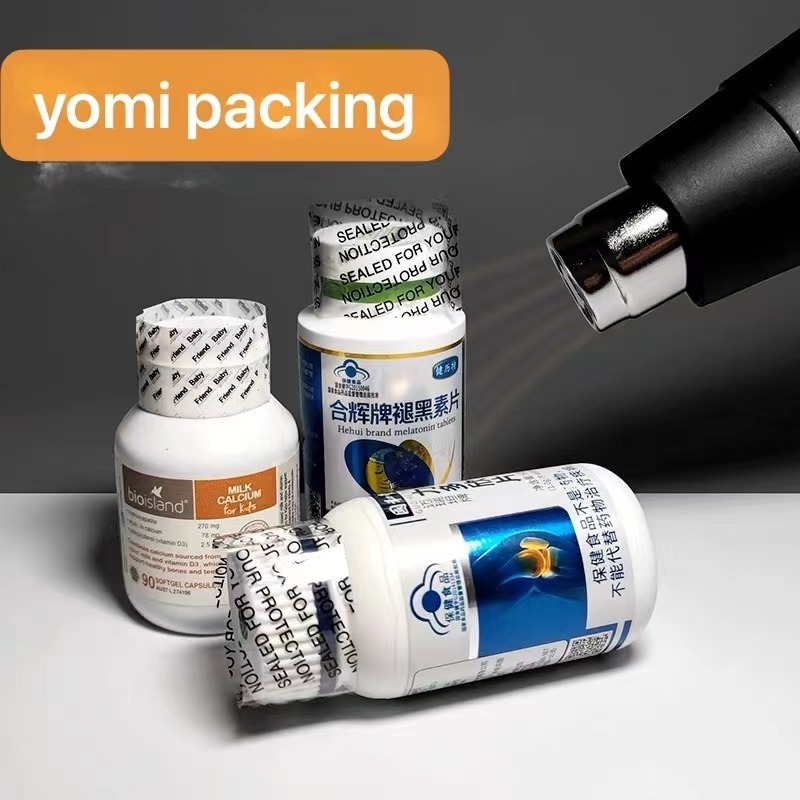 pvc pet pof heat shrink film label sleeves wrap plastic packaging for win bottle,cans,jars