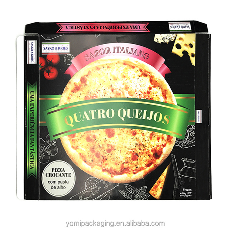 custom print wholesale custom take away adjustable reusable bio-degradable pizza pack storage box