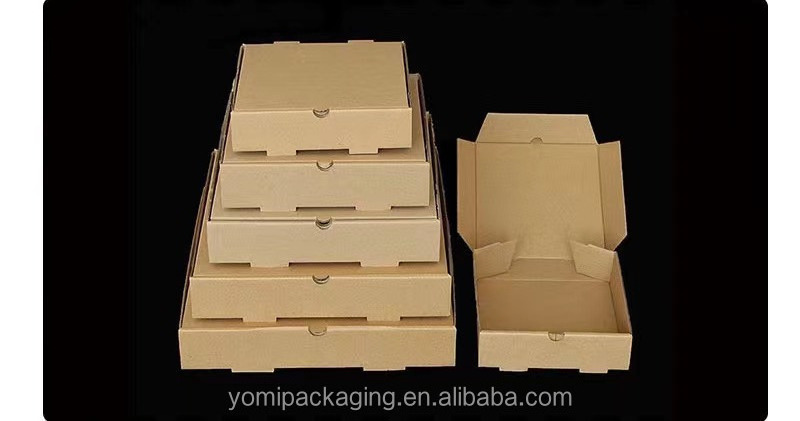 manufacturers bio-degradable custom printed delivery takeaway brown pizza box