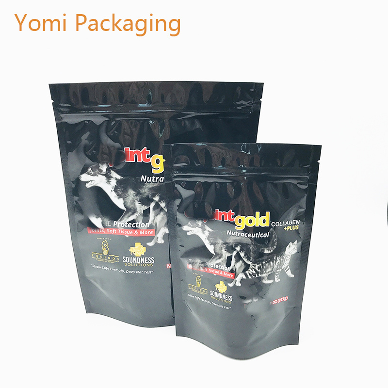 20 Kg Bags Custom Printed Pet Seal Bag With Zipper & Flat Bottom Resealable Pouch For Dry Dog Food Packaging