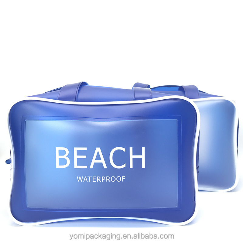 wholesale custom your own logo fashion holographic large storage pvc frosted cosmetic bag