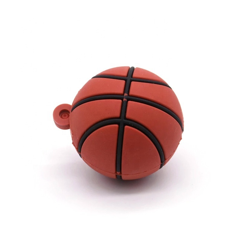 Basketball Shaped USB 2.0 Flash Drive with Logo Custom PVC USB Stick 2GB 4GB 8GB 16GB Cartoon Silicone Pendrive 32GB 64GB 128GB