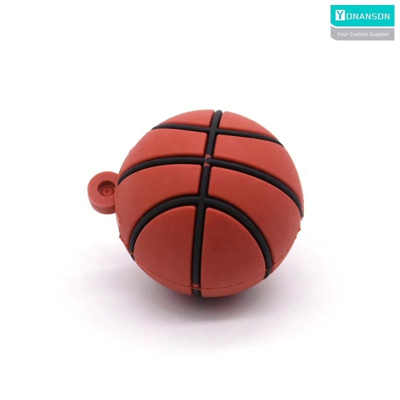 Customized Logo Silicone Sport Series USB Flash Drive Basketball usb stick Football Rugby Cartoon PVC Pendrive Gifts