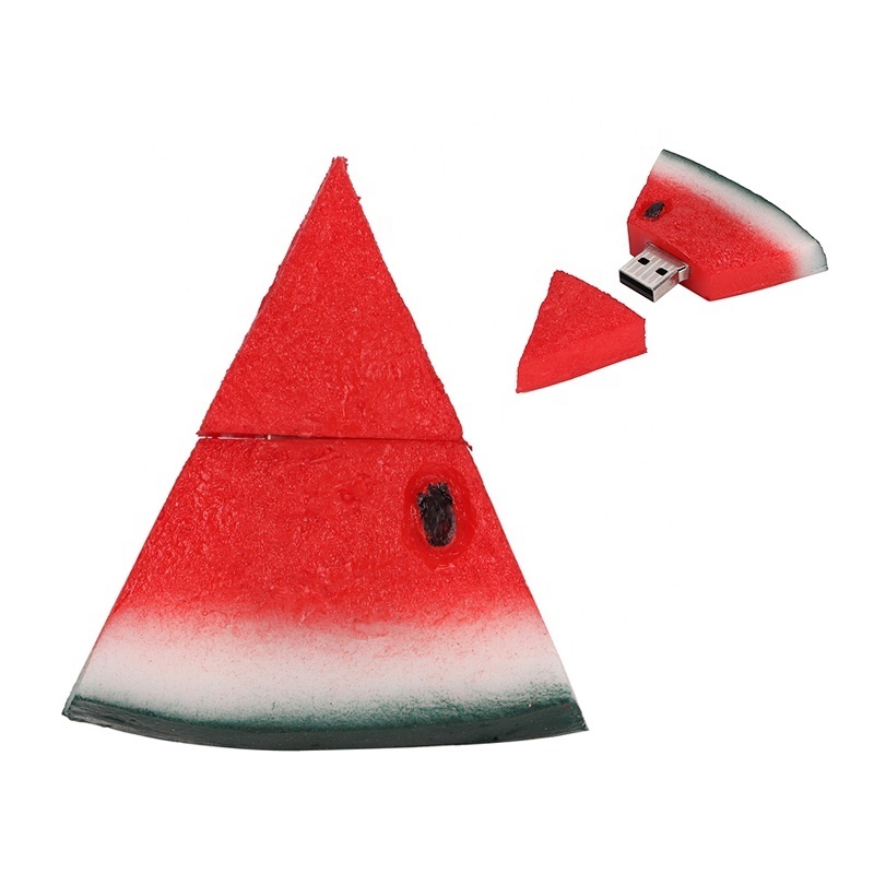 Watermelon Shaped USB 3.0 Flash Drive 16GB 32GB Custom PVC USB Stick 64GB Fruit Pendrive 128GB Wholesale