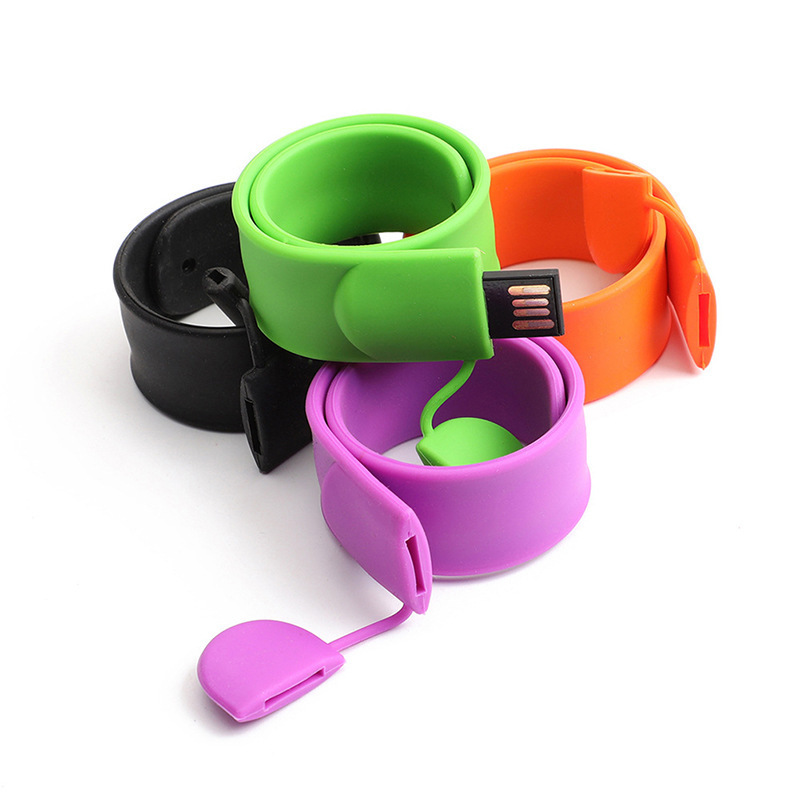 Silicone Wrist Strap USB Flash Drive with Custom Logo Creative 8GB Bracelet Pendrive for Corporate Promotional Gift Memory Stick