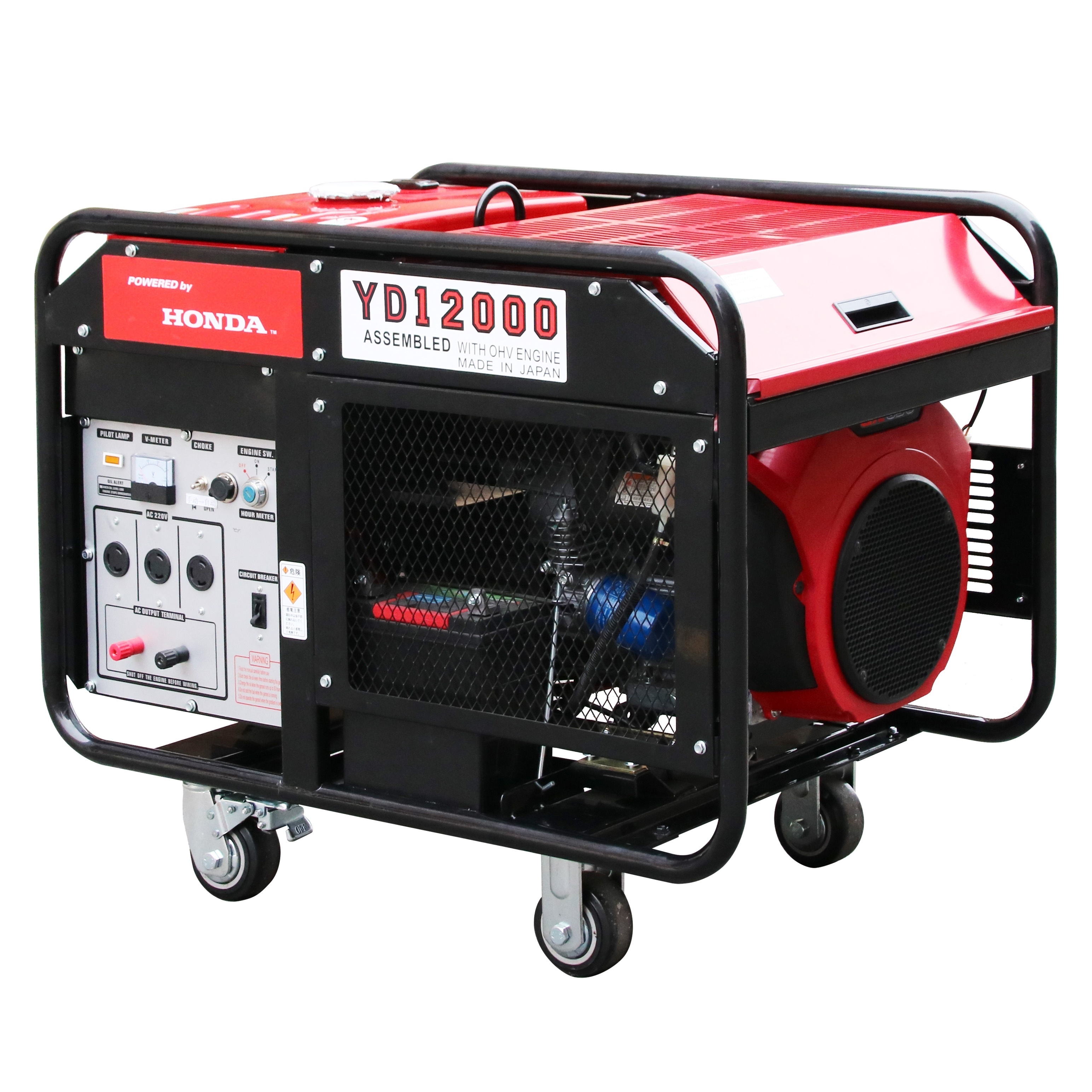 Open 12KW Three phase 110V 220V 230V 400V AC gasoline generator for gx690 engine powered