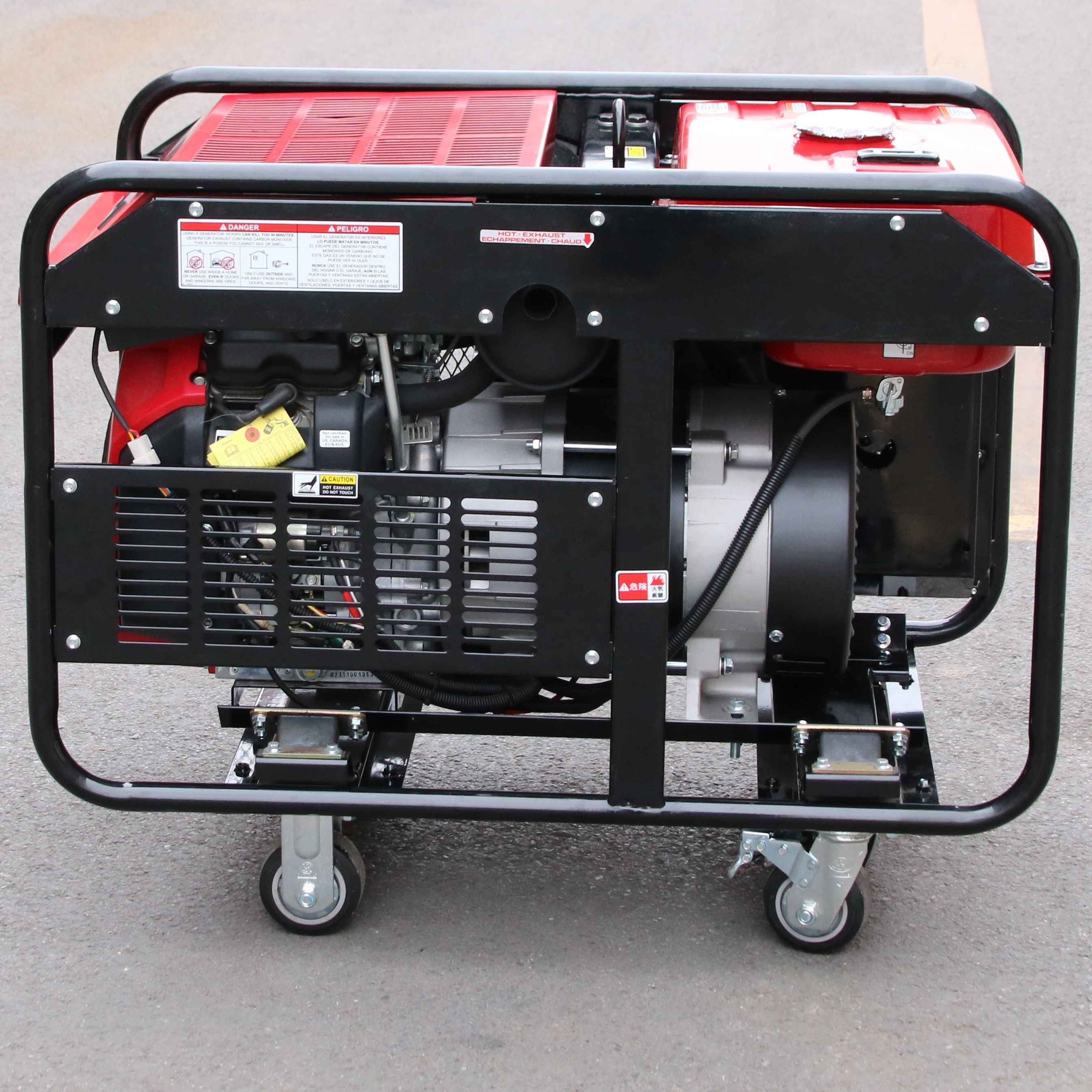 Open 12KW Three phase 110V 220V 230V 400V AC gasoline generator for gx690 engine powered