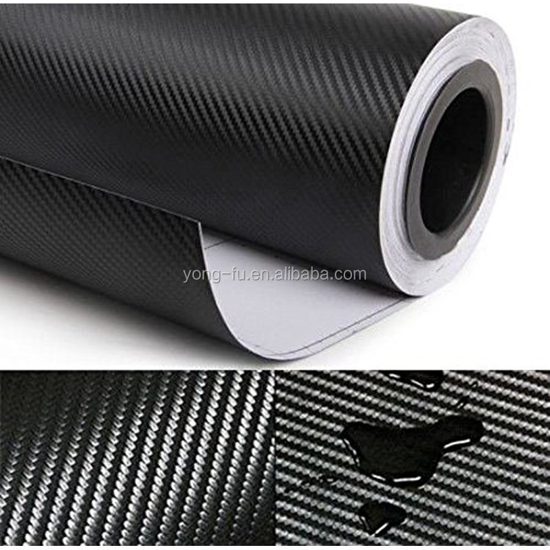 Self adhesive waterproof car wrap 3D/4D carbon fiber vinyl film