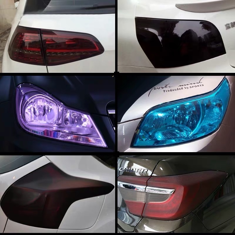 30cmx9m Self Adhesive Red Headlight Wrap Vinyl Tint Film for Car Lamp Decoration