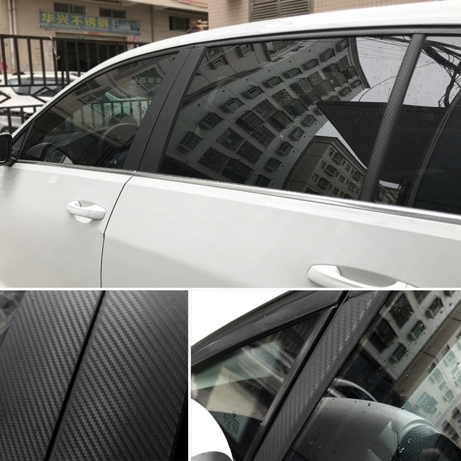 Hot Sale Car Interior & Exterior PVC 3D Carbon Fiber Black Chrome Wrap Vinyl Film