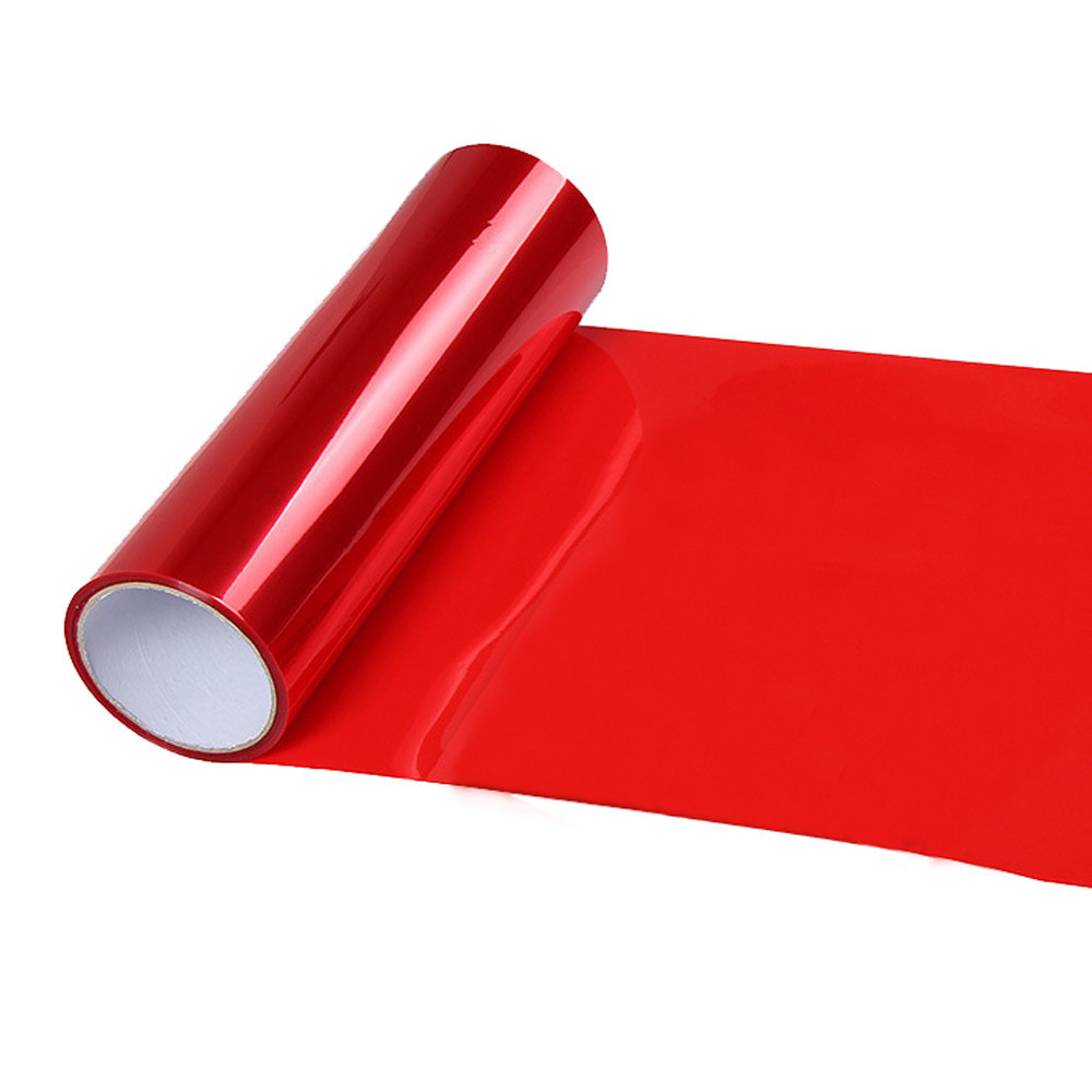 30cmx9m Self Adhesive Red Headlight Wrap Vinyl Tint Film for Car Lamp Decoration