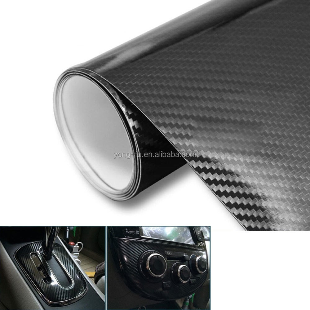 Self adhesive waterproof car wrap 3D/4D carbon fiber vinyl film