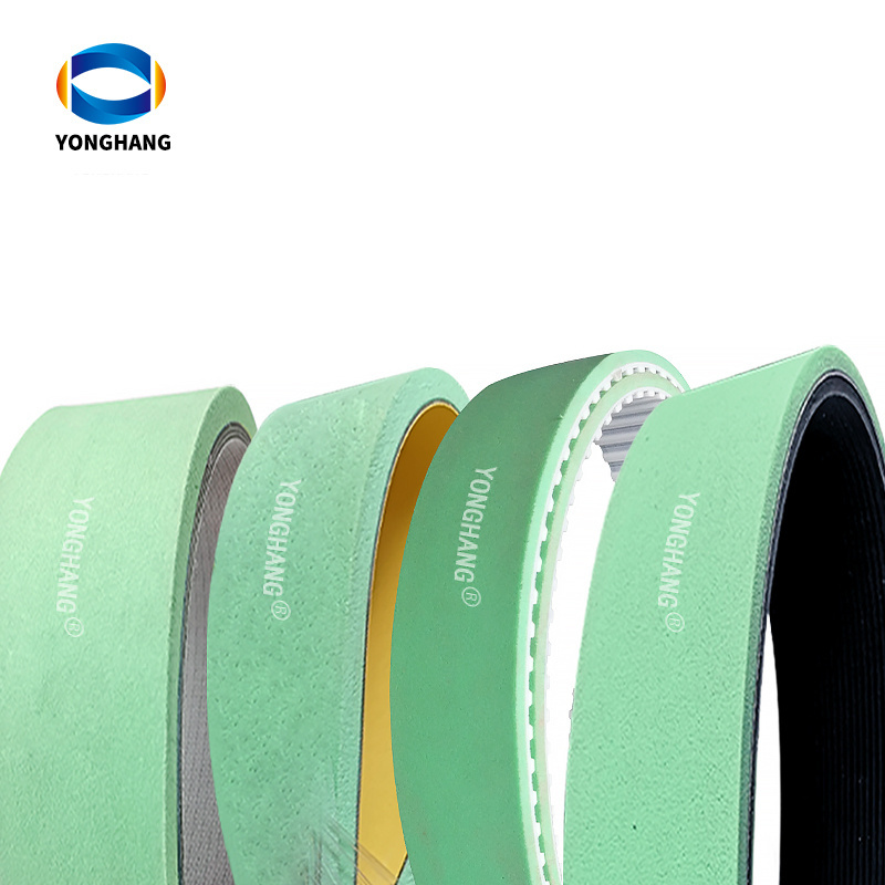 Manufacturer blue fabric green black orange foam coated pu rubber poly v belt timing flat sponge conveyor belts