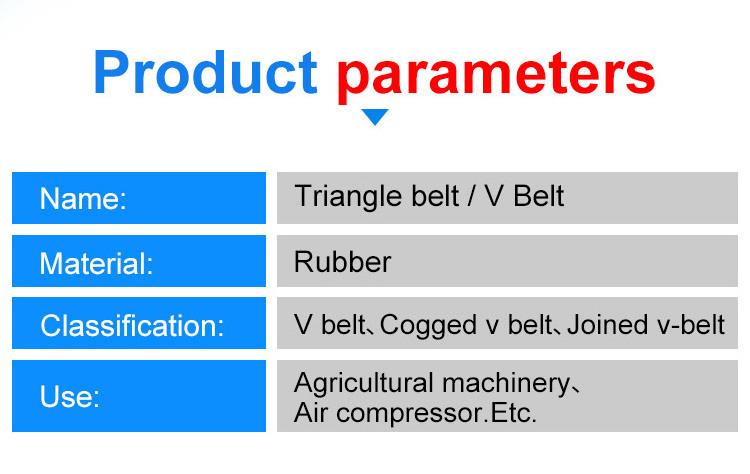 agriculture v belts high quality power fan custom triangle flat drive rubber variable speed belt