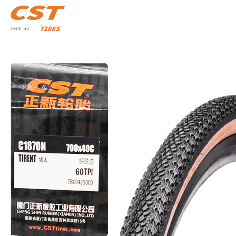 Original C S T Tyres 700x40  C1870 60TPI TIRNT tires Brown tyre and  presta valve inner tube for Gravel riding